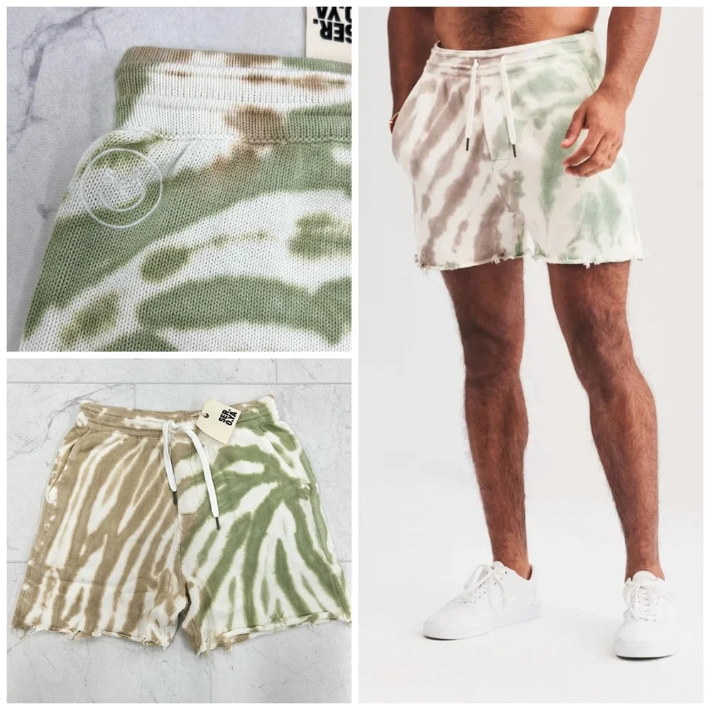 (SE-4) SER.O.YA Declan Knit Tie Dye Shorts - Picture 1 of 7